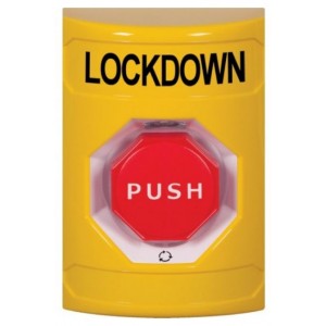 STI SS2209LD-EN S/Station Yellow - Push & Turn octag. Illuminated Button LOCK DOWN